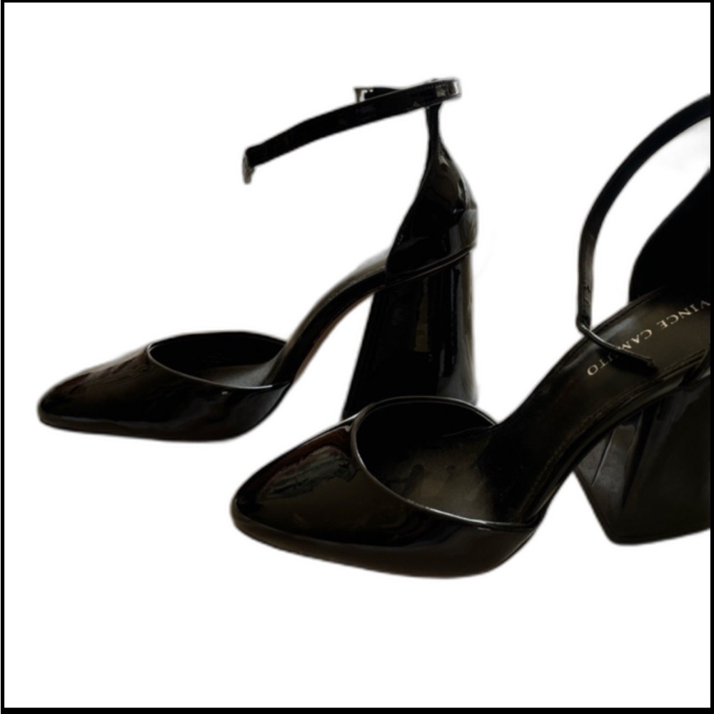 Vince Camuto NWOT black patent block heels